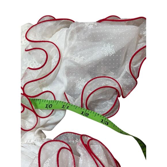 Vintage Handmade Toddler Pageant Circle Dress White Ruffle Lace Southern Frilly - Picture 5 of 7